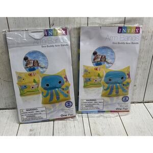 2 Packages INTEX Inflatable Sea Buddy Arm Band Floatie Ages 3-6 Years Old New